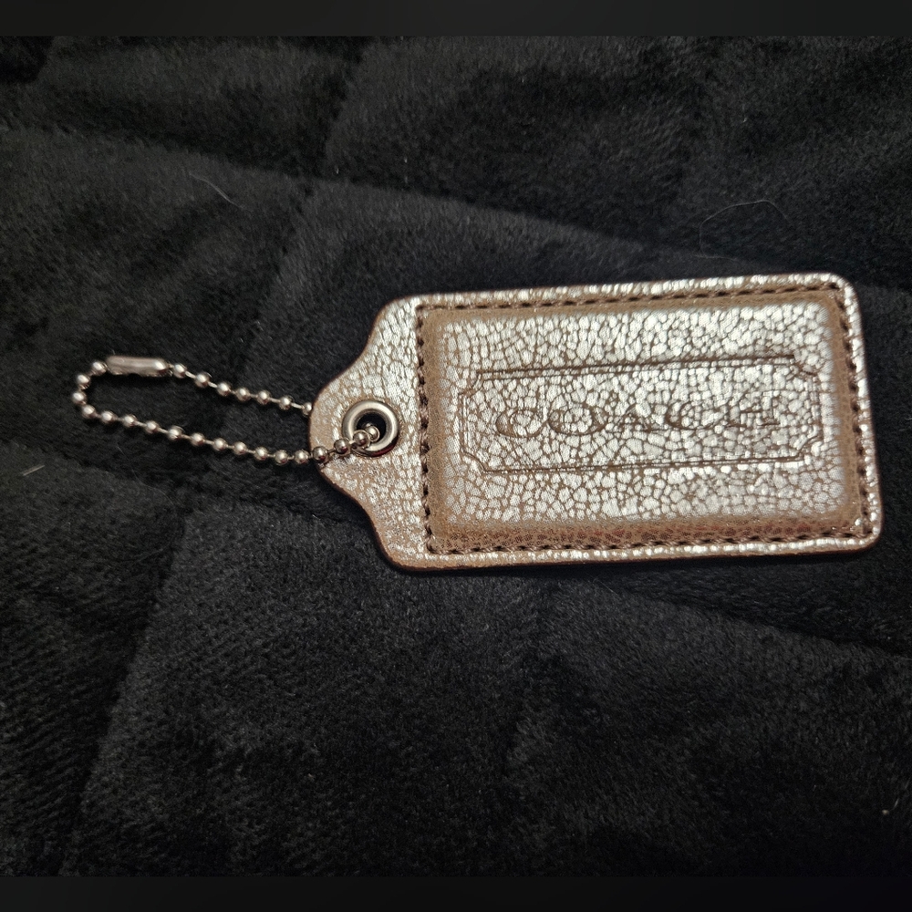 Pre-loved Coach Metallic Keychain Tag